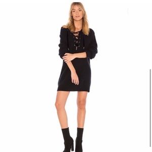 Rails Nicole Velvet Tie Sweater Dress Midnight